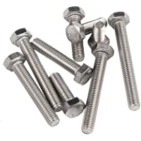 XFentech Alta Calidad Tornillo de Máquina - M6x(45-75mm) Acero Inoxidable Perno Hexagonal Tornillo Totalmente de Rosca…